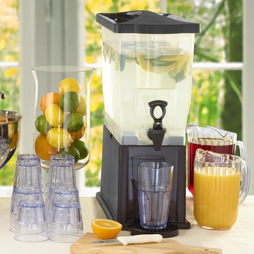 Image of Winco Slim 3 Gallon Beverage Dispenser with Base