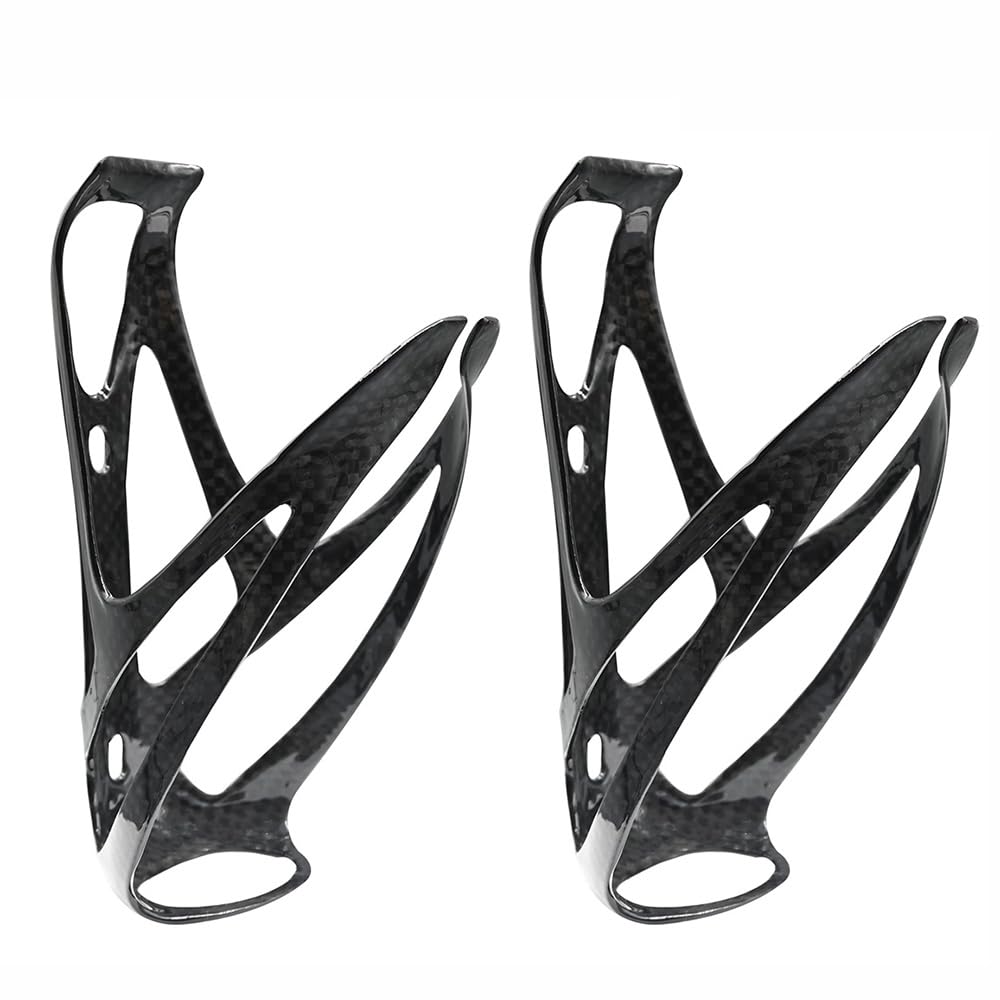 YATINGZHANG Bike Bottle Holder 3K/UD Carbon Fiber Road Bike Bicycle Reliable Cycling MTB Drink Water Bottle Holder Cage Rack Accessories(3K gloss 2PCS)