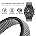 WOCCI 22mm Adjustable Nylon Watch Band, Quick Release Sport Loop Strap (Grey)