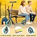 Scooter for Kids 6–12 & Adults, Max Load 240 LBS, Adjustable Height,Lightweight 2-Wheel, Foldable Kids Scooter with Big Wheels