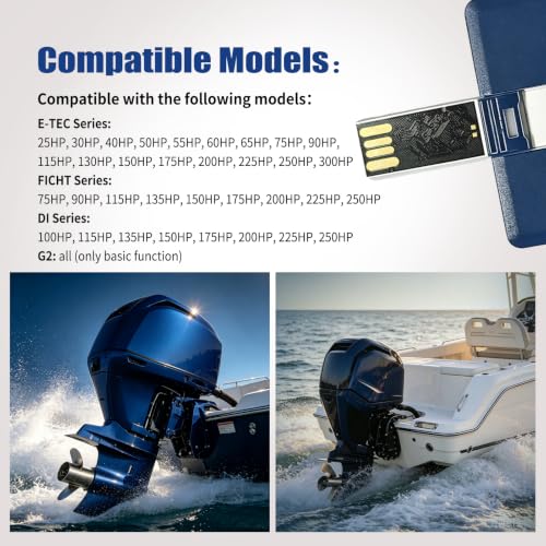 Escáner kit de cable de diagnóstico FT232RL compatible con motores Evinrude E-tec 3