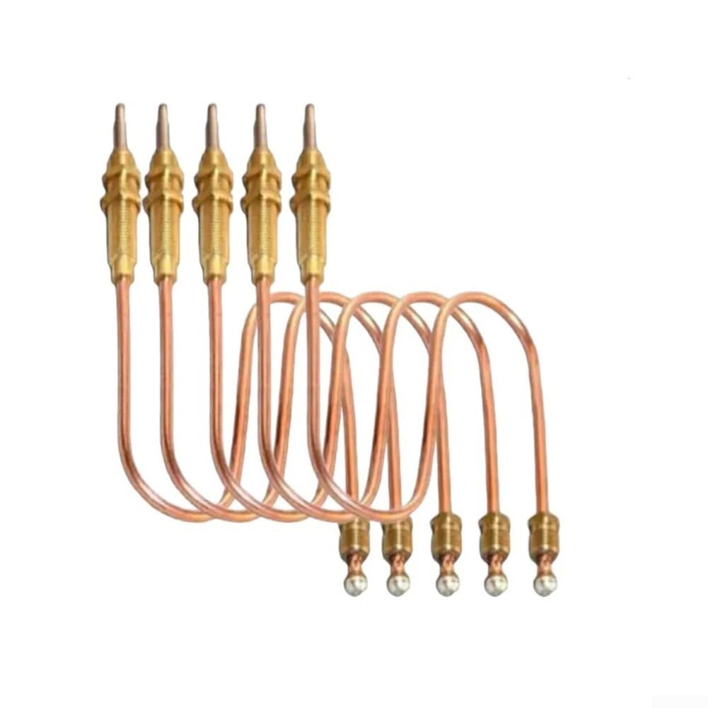 5pcs Universal Gas Thermocouple M8 Thread Heater Gas Burner Probe Thermocouple 300mm Replacement Parts Outdoor Heating Connection Nuts for Fireplace Grill BBQ Accessories