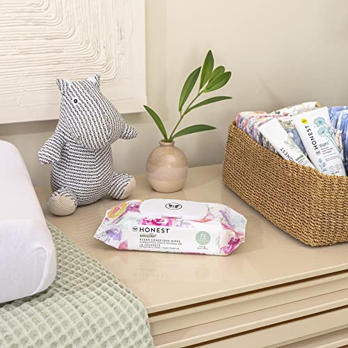 The Honest Company Clean Conscious Wipes | 99% Water, Compostable, Plant-Based, Baby Wipes | Hypoallergenic, Ewg Verified | Rose Blossom, 288 Count #TOP2