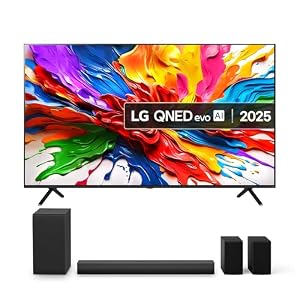 LG 75QNED92A6A (2025) 75-Inch MiniLEDevo AI 4K UHD Smart TV bundle with US40TR Bluetooth Soundbar 4.1 Channel (Wireless Subwoofer)