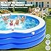 Lanblu 2026 Upgraded Inflatable Pool with Canopy, Inflatable Family Lounge Pool, Round Blow Up Pool for Adult with Bench&Backrest,Swim Center Easy Backyard Pools for Kids & Adults, 90