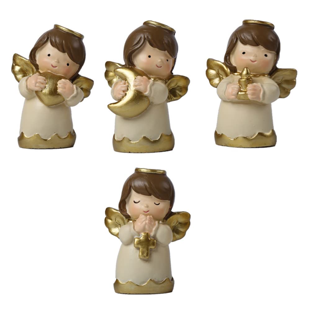 Petits anges décoratifs NUOBESTY lot de 4 figurines miniatures pour bureau et maison