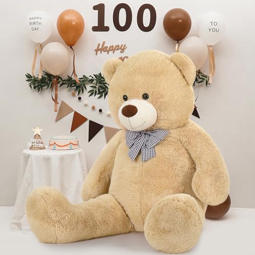 Image of MaoGoLan Giant Teddy Bear Plush 5 Feet, Life Size Large Teddy Bear Stuffed Animal 5 Feet,Soft and Fluffy Big Teddy Bear Gift for Baby Shower,Christmas,Valentines