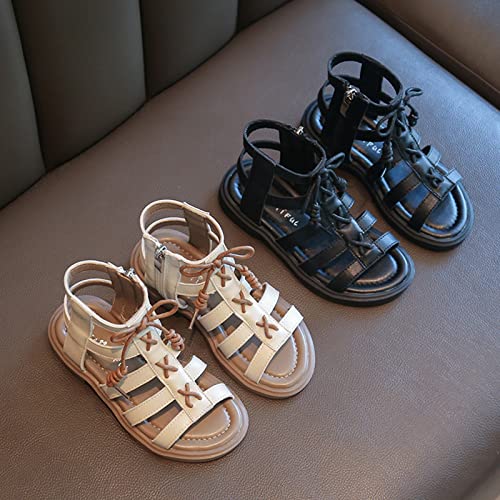 Sandals for Kids New Sandals Summer Custom Fashion Low Heel Shoes Dress Shoes Casual Shoes Flip Flops Toddler Girls (Black, 5-5.5 Years)2