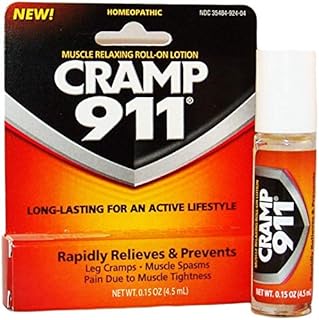 Cramp 911 Muscle Relaxing Roll-On Lotion, 0.15 oz 4.5 ml, Pack of 4