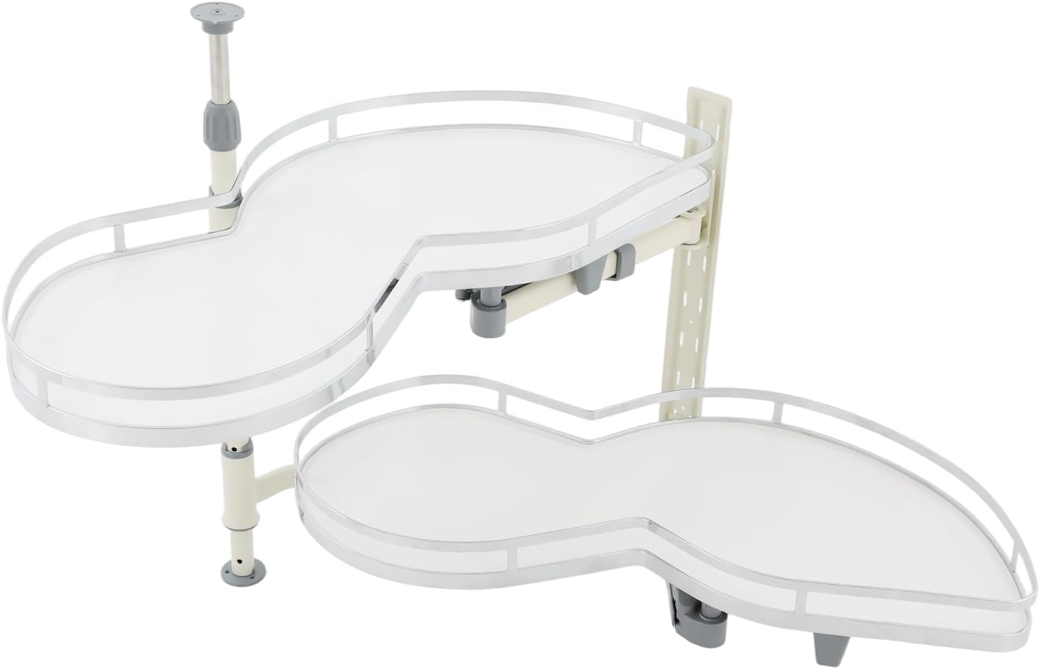 Blind Corner Cabinet Pull Out Organizer, 28.35X14.96in Soft Close Swing Right Pull Out Cabinet Organizer 2-Tier Adjustable Height Corner Cabinet Blind Shelf Right Handed Open (800mm Right)