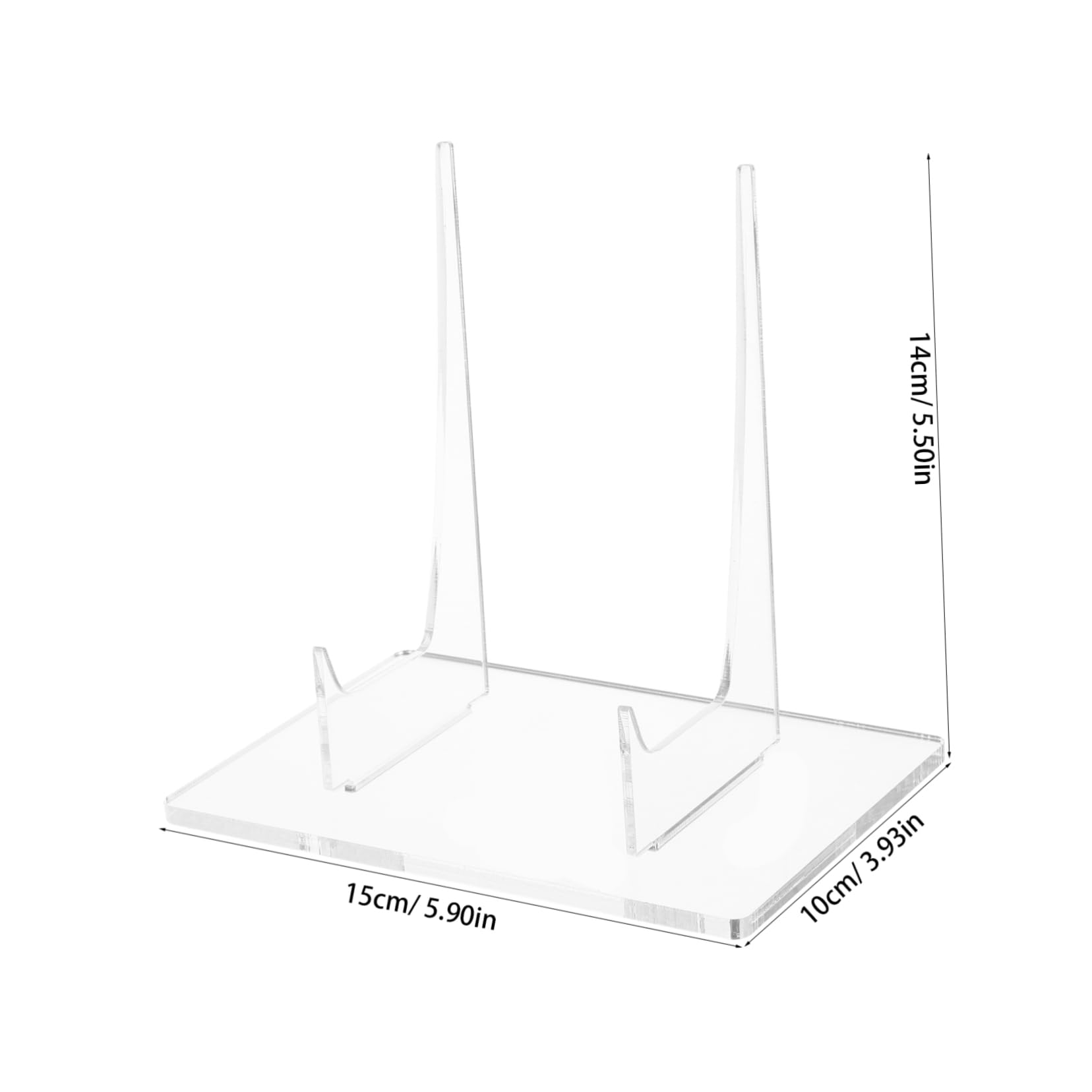 FUNOMOCYA Acrylic Picture Frame Stand Holder for Displaying Books Art Plates Cookbooks Transparent Plate Display Stand for Home Office Library and Museum Use Single