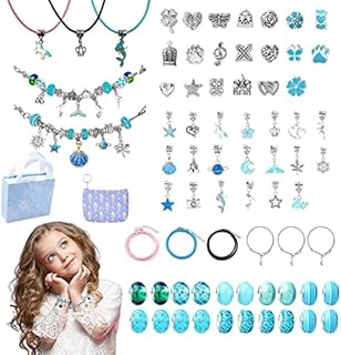 68Pcs Girls Bracelet Making Kit,DIY Jewellery Making Set for Kids,Arts and Crafts Bead Chain Necklace Sets for Girls Teens Children Age 5-13,Toys Gifts Present for Birthday Festival Party Christmas