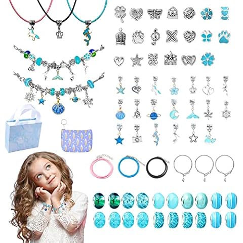 68Pcs Girls Bracelet Making Kit,DIY Jewellery Making Set for Kids,Arts and Crafts Bead Chain Necklace Sets for Girls Teens Children Age 5-13,Toys Gifts Present for Birthday Festival Party Christmas Cover