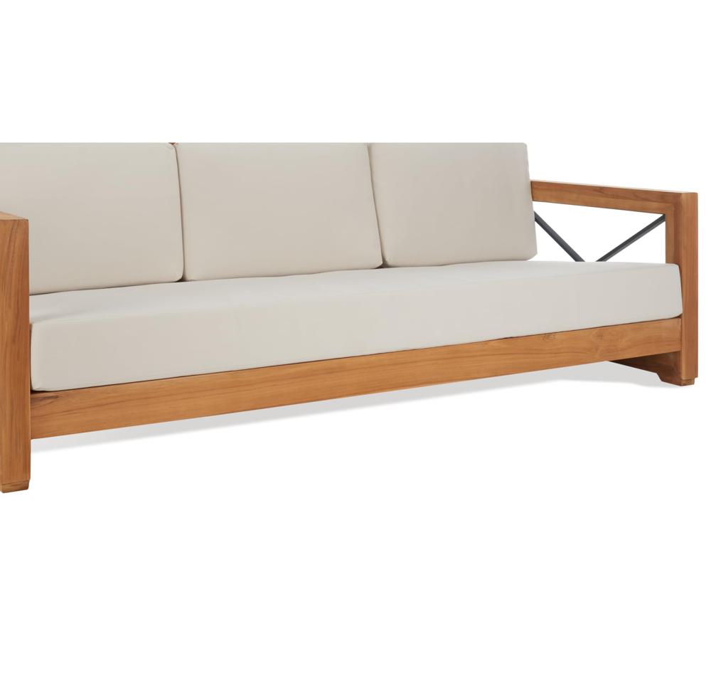Amazon.com: SAFAVIEH Couture Outdoor - Andros Sofa - Brown & Beige