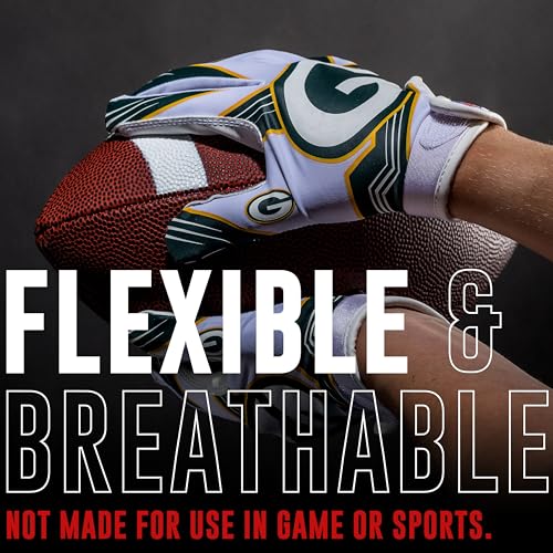 Image of Franklin Sports Youth NFL Football Receiver Gloves - Kids Football Gloves Pair - NFL Team Logos and Silicone Palm