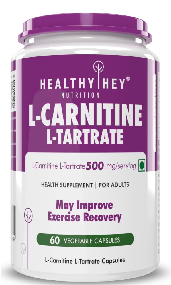 HealthyHey L-Carnitine & L-Tartrate (LCLT)-Support Transport of Fats to Muscles - 60 Vegetable Capsules (Pack of 1) (B07GXG3KZZ) Amazon Price History, Amazon Price Tracker