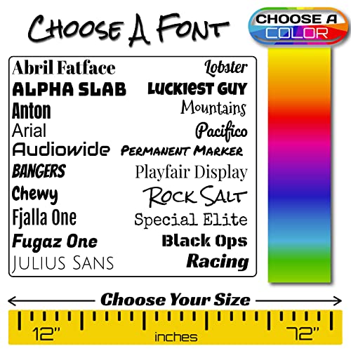 Custom Sign For Your Business | Custom Vinyl Lettering Window Or Door Decal | Customized Lettering Or Numbers, | Hours Or Open Sign For Office, Storefront Walls, Vehicles, Cars, Trucks, & More - Pick Your Color, Font, & Size | Adhesive Vinyl Signs #TOP2