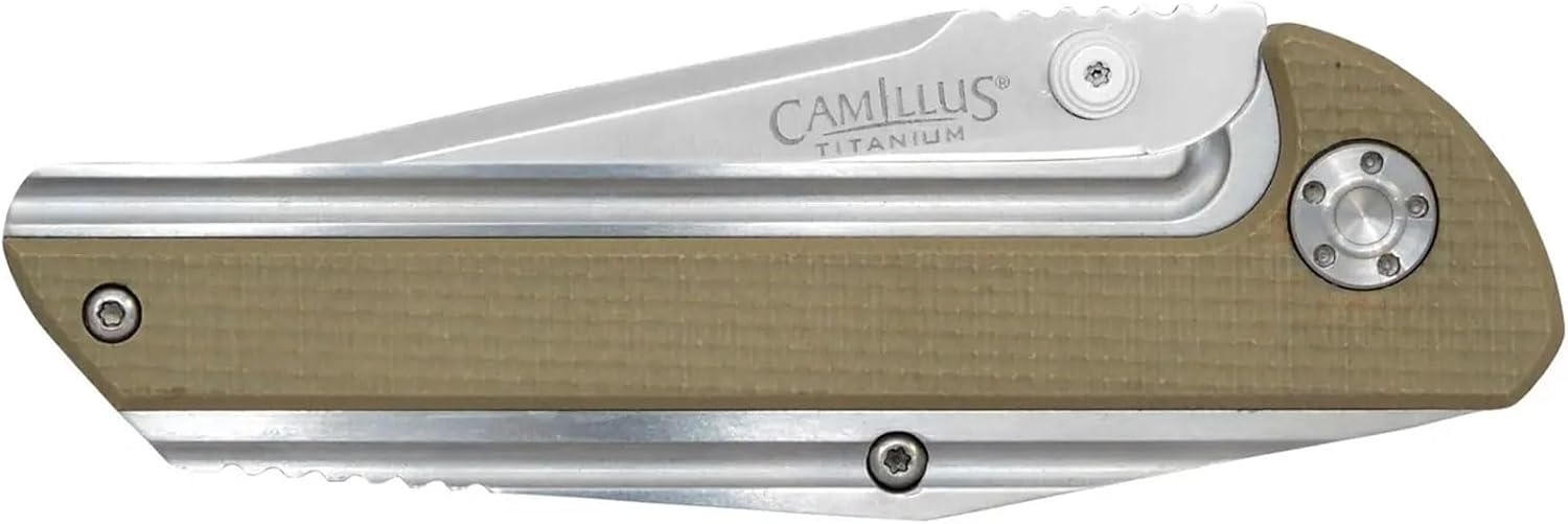 Camillus Sevens 7" Compact Durable Rust&Corrosion-Resistant Clip Point AUS-8 Stainless Steel Everyday Carry Folding Pocket Knife