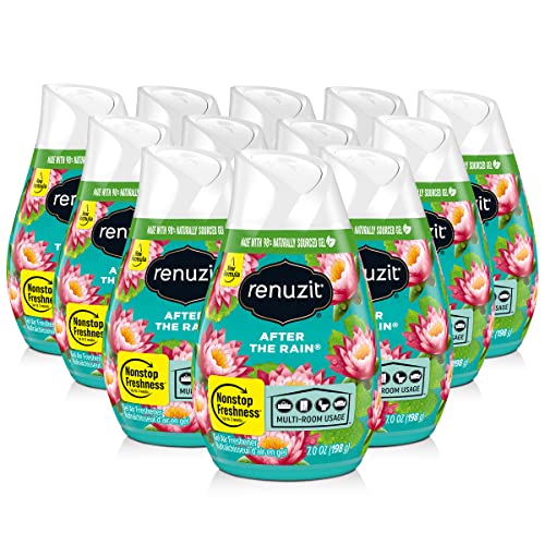 Renuzit Gel Air Freshener, After The Rain, Total Air Fresheners, 7 Ounce (Pack of 12)