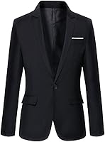 Beninos Men's Slim Fit One-Button Blazer Jacket | Casual Sport Coat for Business & Everyday Wear
