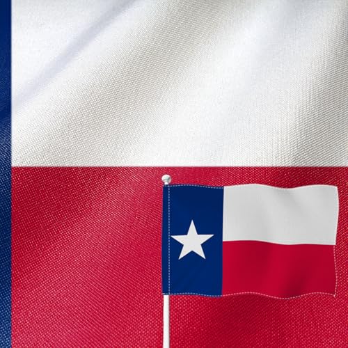 Drapeau Texas double face YongFoto avec couleurs vives durables et toile de jute résistante