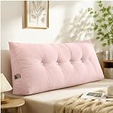 Cuscino testiera per letto singolo extra-lungo, cuscino a cuneo senza chiodi, cuscino cilindrico in peluche per divano letto. (23.62x15.75in)
