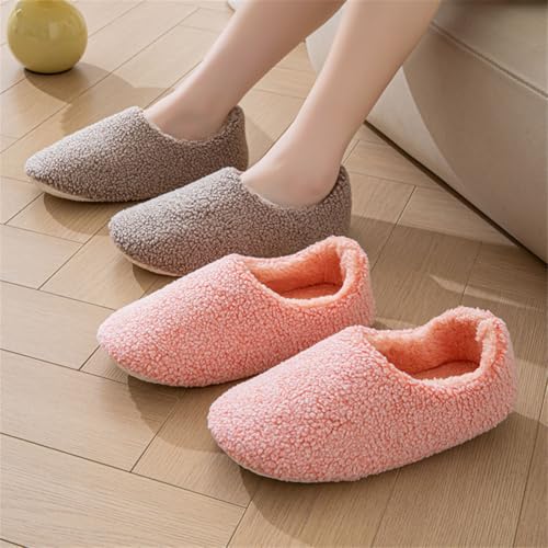 Soft House Slippers Open Toe Women Men Fluffy Non Slip Cozy Bedroom Shoe House Outdoor Winter Fall Washable Flat Sole4