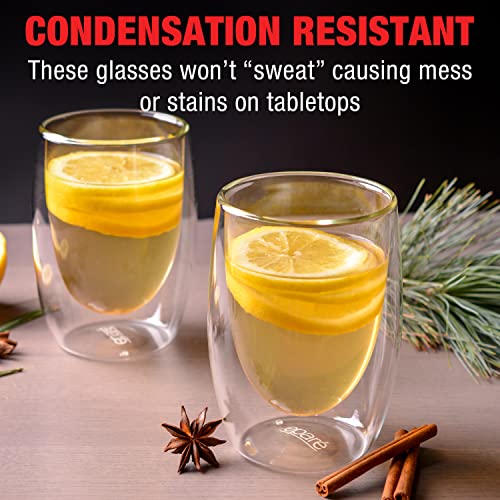 Eparé Stemless Wine Glasses - 13 Oz Set Of 2 Double-Walled Hand Blown No Stem Wine Glasses - Stemless Red & White Clear Wine Glass Tumblers For Wedding #TOP2