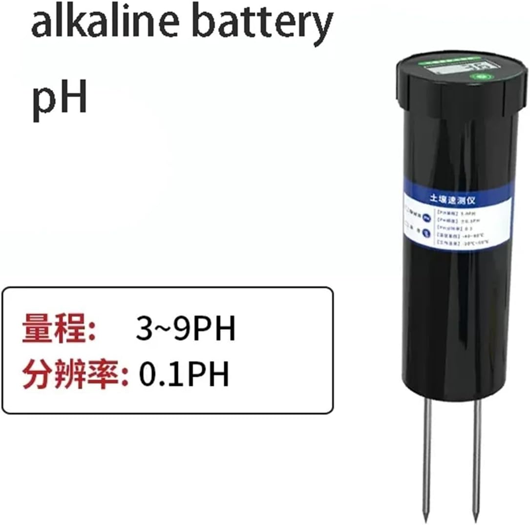 Soil pH Sensor Household Soil Fertility Conductivity Nutrient PH Monitoring Soil Temperature and Humidity Speed Meter(Brown)