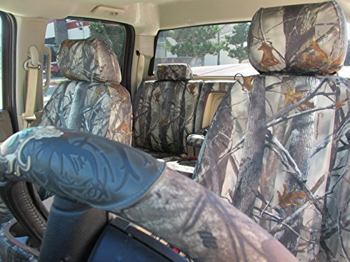 Durafit Seat Covers, Ch37 Camo Seat Covers Chevy Silverado, GMC Sierra LT Double Cab, Front 40/20/40 Rear 60/40