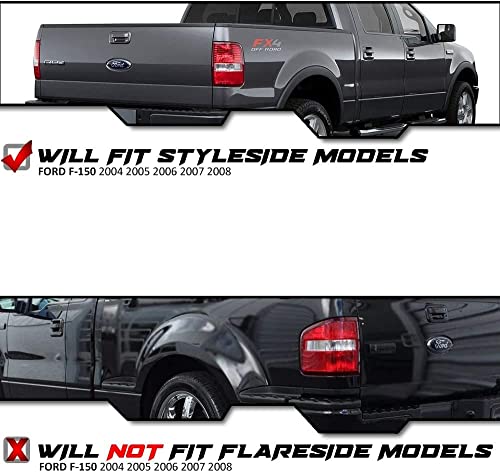 Epic Lighting Oe Style Replacement Rear Brake Tail Lights Assembly Compatible With Ford 04-08 F-150 Styleside Pickup Truck [ Fo2800182 5L3Z13405Ca 6L3Z13405Ba Fo2801182 5L3Z13404Ca 6L3Z13404Ba ] Pair #TOP3