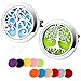 GoorDik 2 PCS Car Vent Clips for Essential Oils Stainless Steel Car Aromatherapy Diffuser Locket with 22 Refill Pads