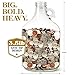 $2,000+ Glass Piggy Bank - Large 1.5 US Gallon (192 oz) Saving Money Jar - Kids & Adult Raffle Ticket Jar - Transparent Piggy Bank Money Box