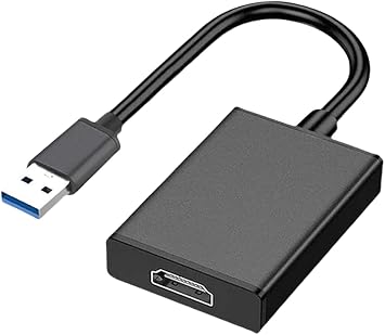 USB to HDMI Adapter, USB 3.0 to HDMI 1080P Video Audio Converter, USB 3.0 External Graphics Card, Connect PC, Laptop to Monitor, Support Windows 7/8/10/11, Mac OS [Not Support Chromebook]