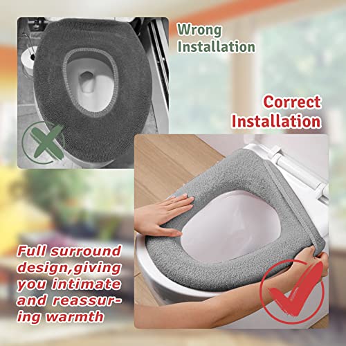 image for Legigo 5 Pack Thicker Bathroom Toilet Seat Cover Pads- Soft Warmer Toi