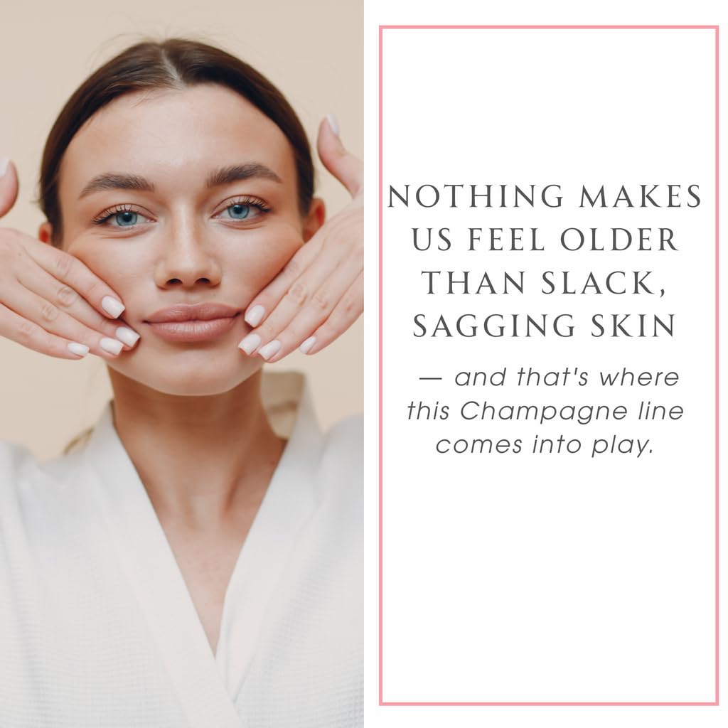 Consult Beaute, Champagne Beaute Lift Firming 2 Piece Set with Niacinamide, Skin Renewing Serum & Moisture Cream for Face, Helps Tighten, Lift & Firm Appearance of Sagging, Slack Skin on Face & Neck - Image 2