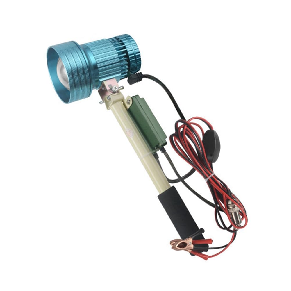 Projecteur de recherche à zoom LED longue portée noir pour l'extérieur