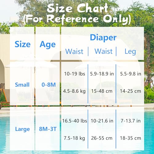 image for Babygoal Baby & Toddler Boy and Girl Swim Diapers, Reusable Adjustable