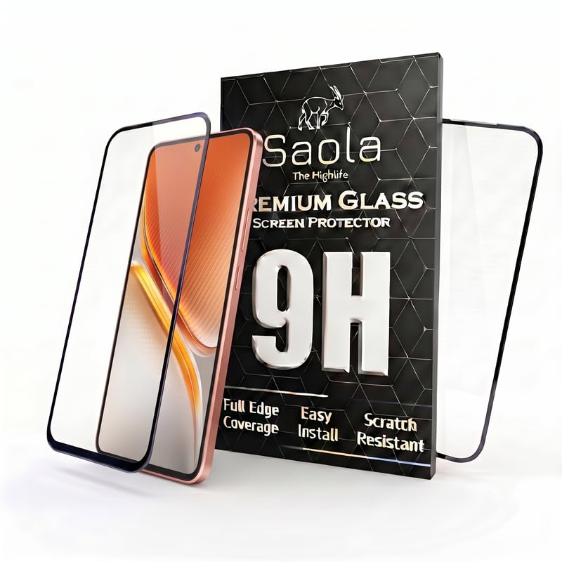 Image of Saola HD+ Oleophobic Tempered Glass For IQOO Neo 10 (PACK OF 1) with Hassle-less Installation Kit. Full screen Coverage. 6.78 inch
