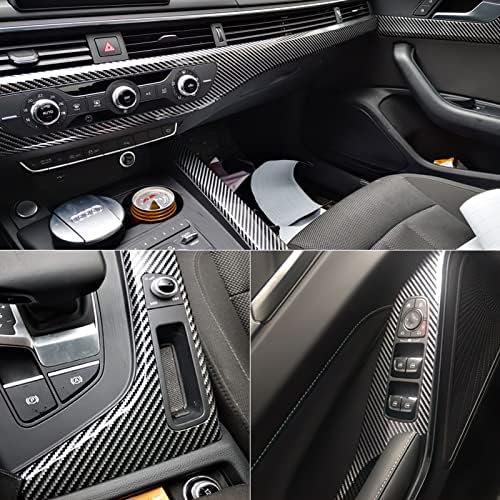 6D High Glossy Carbon Fiber Vinyl Wrap 30*300CM Self-adhesive Bubble-free Waterproof Wrap Roll Contain Installation Tool Set ,for Car Interior,DIY Motorcycles and Laptop