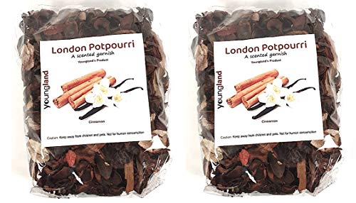 Youngland London Potpourri con fiore e profumo, aroma cannella Set di 2 sacchetti