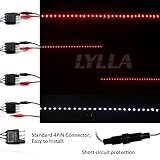 LYLLA 49 Inch Red/White LED Tailgate Light Strip Reverse Brake Turn Signal Tail for Trucks