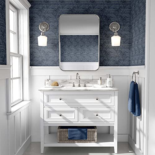 Image of Tommy Bahama Shadow Palm Peel and Stick Wallpaper, (Indigo Blue)