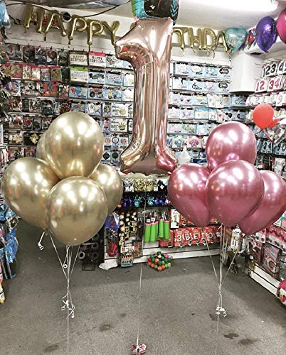 Image of Rose Gold Number 1 Balloon, 40 Inch