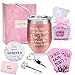 Yorktend Side by Side or Miles Apart Dear Friends are Always Close to the Heart - Gifts for Friends Birthday Gifts for Women - Best Friend Gifts for her - 12oz Wine Tumbler with Lid,Opener,Coaster,etc