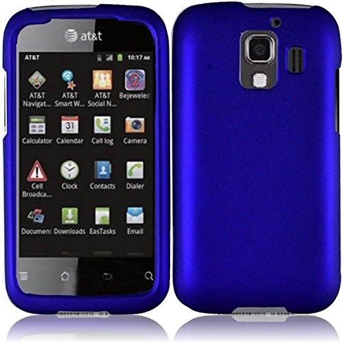 Blue Rubberized Protector Case for AT&T Fusion 2 / Huawei U8665