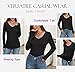 Zeagoo Long Sleeve Tops for Woman V Neck Tees Black Tshirt Fashion Tops Trendy Soft Casual Fall Outfits Clothes 2025 XXL