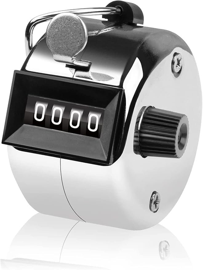 Tally Counter, 4-Digit Clicker Counter, Metal Hand Tally Counters Clicker Pitch Counter for Counting, Knitting, Coaching, Golf, Lap, Fishing-image-29
