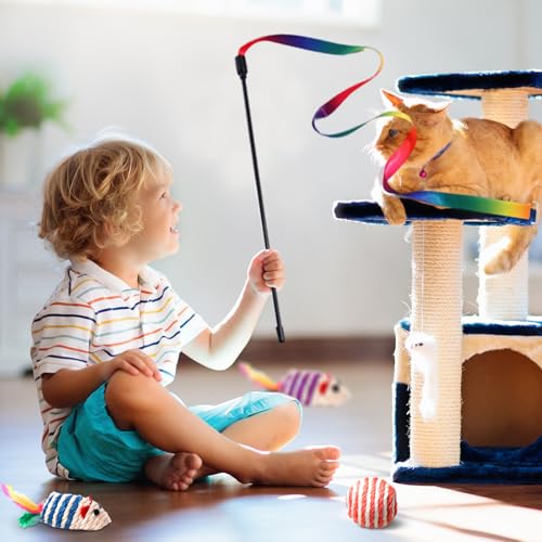 YUTUY Set di Giocattoli per Gatti,50 Pezzi Giochi