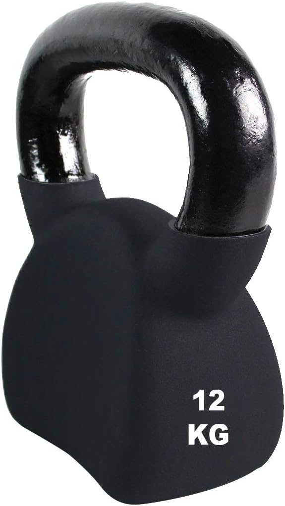 Athlyt - Neoprene Cast-Iron Kettlebell, Black